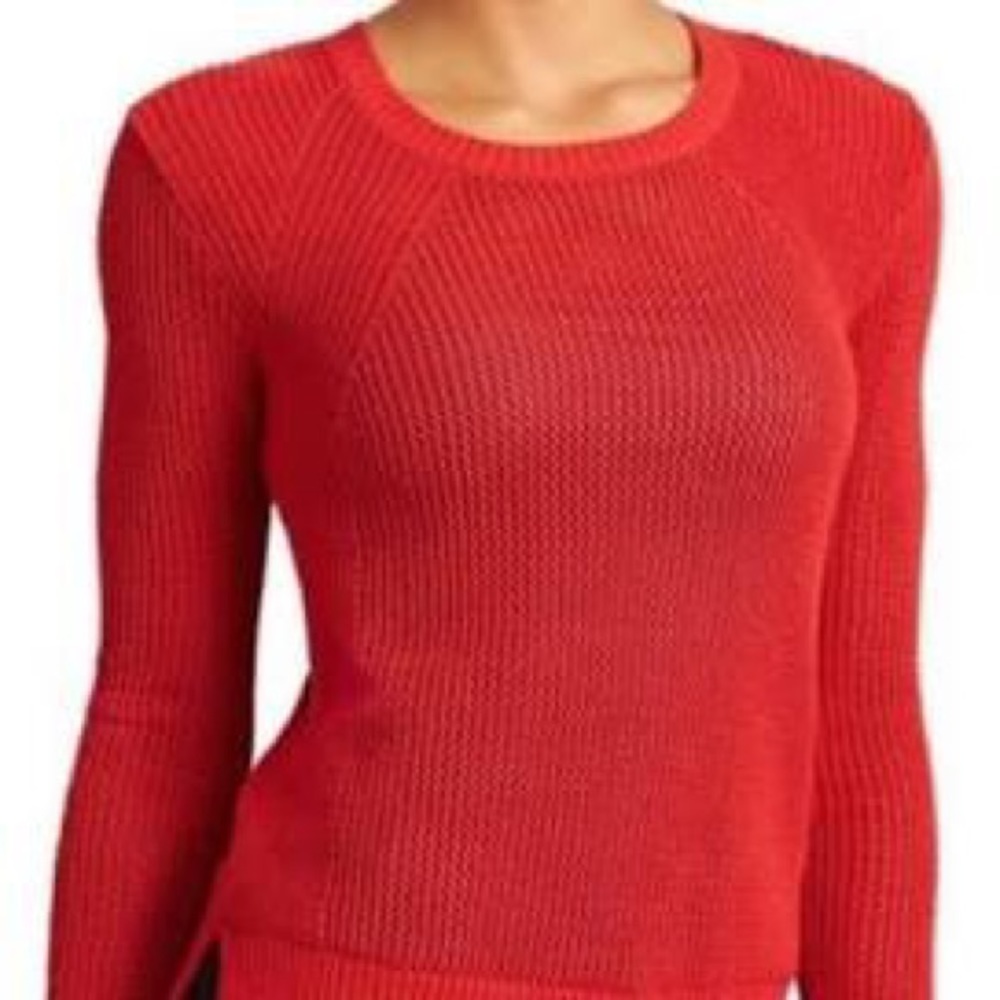 Athleta red mesh summer sweater